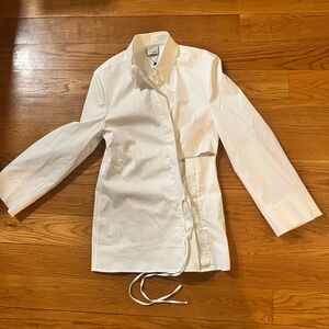 Laced Cut Out Shirt Dress